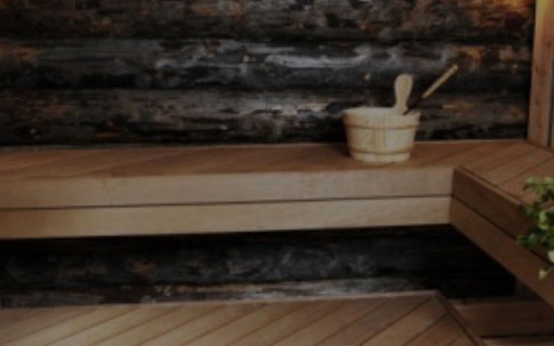 TRADITIONAL WOOD HEATED SAUNA & HOT TUB
