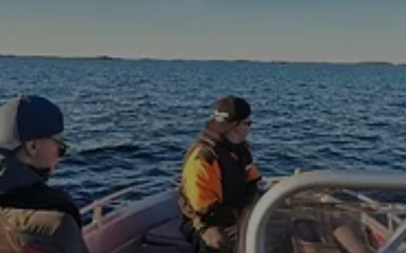 Fishing on Lake Inari