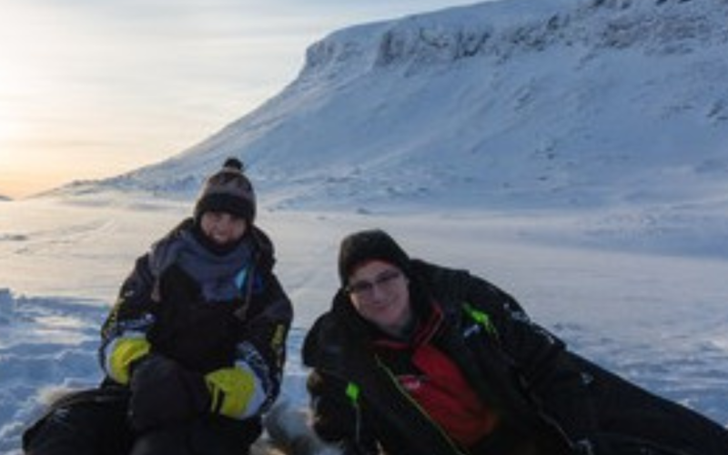 Ice fishing on a fell lake-Kilpisjärvi