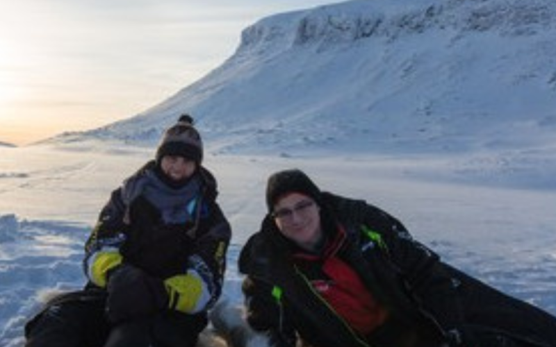 Ice fishing on a fell lake-Kilpisjärvi