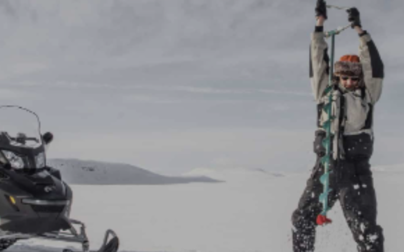 Ice fishing in Lapland